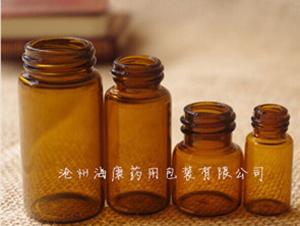 棕色管製螺紋口瓶(螺紋口瓶,管製螺紋口玻璃瓶,棕色螺紋口瓶)